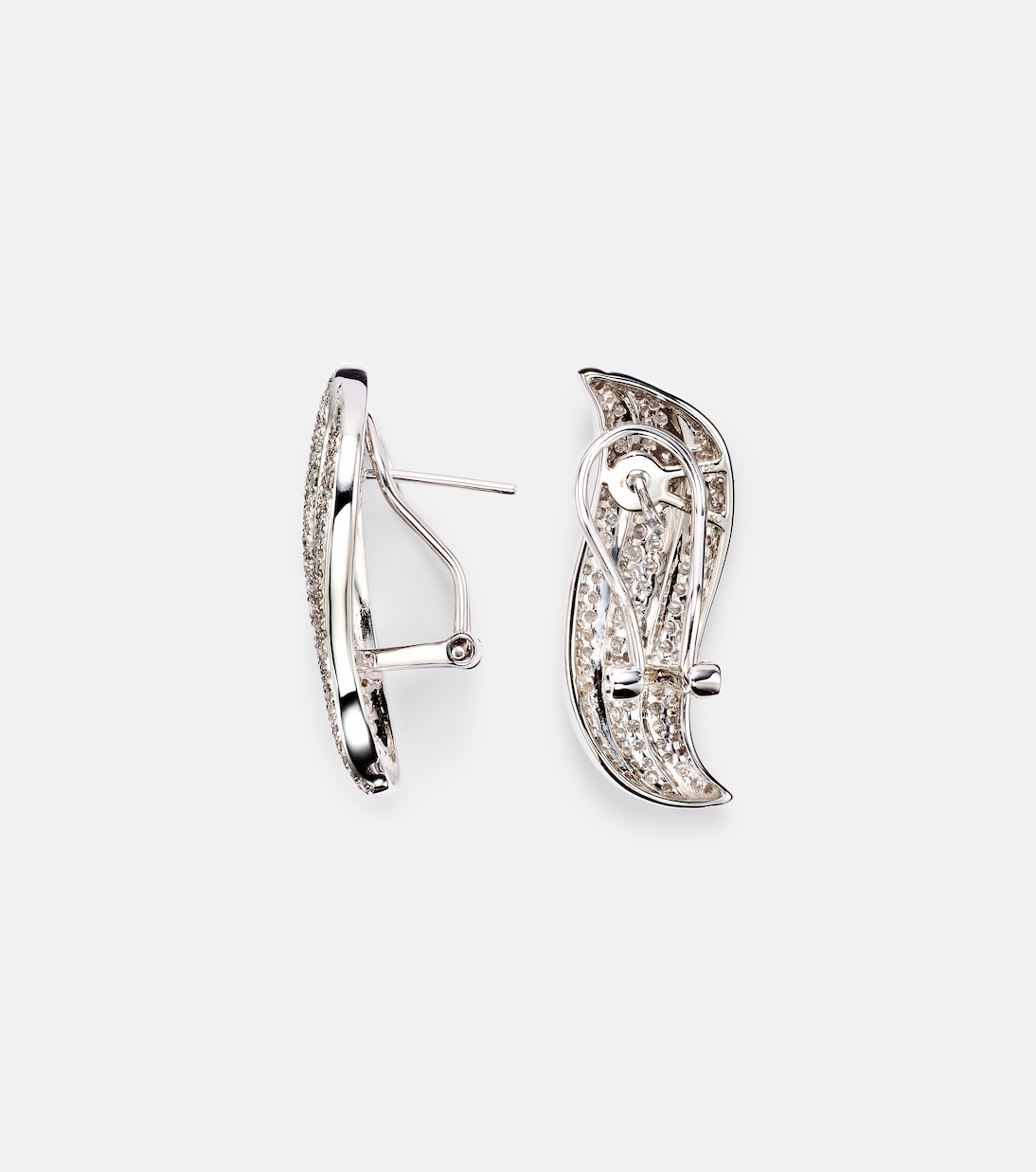 Orecchini Celeste Small in oro bianco 18kt con diamanti | Anita Ko