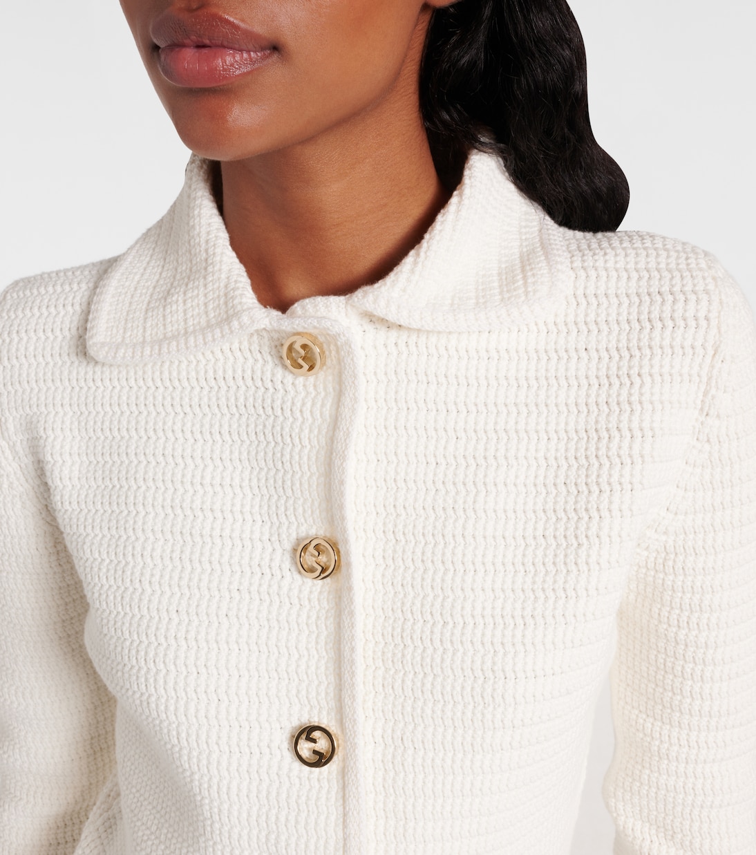 Cardigan Interlocking G in misto cotone | Gucci