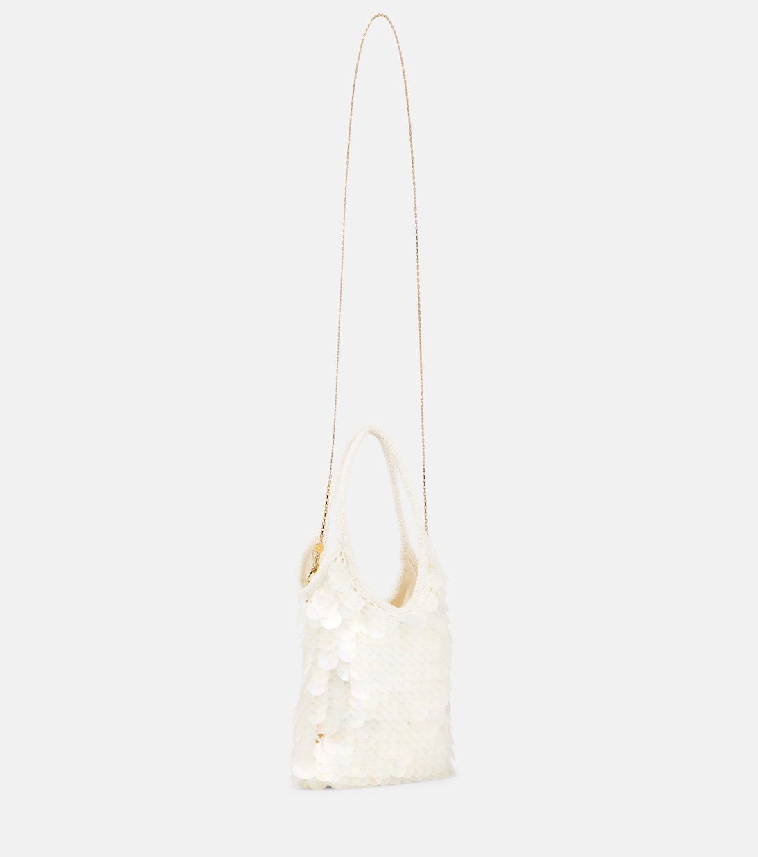 Tote Ivy aus Häkelstrick mit Pailletten | Miu Miu