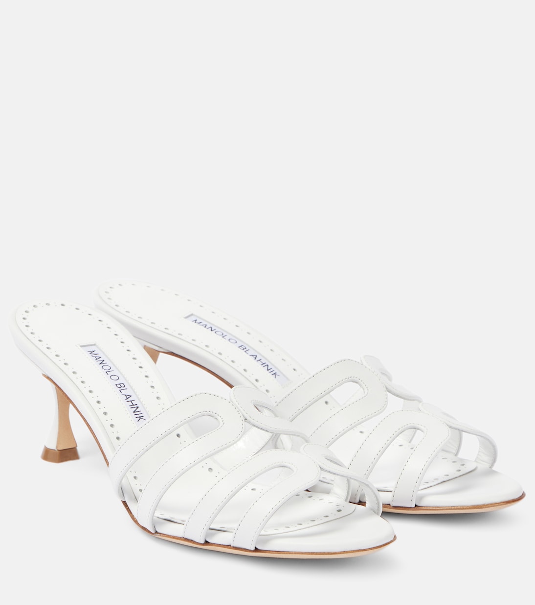 Mules Ahwak 50 in pelle | Manolo Blahnik