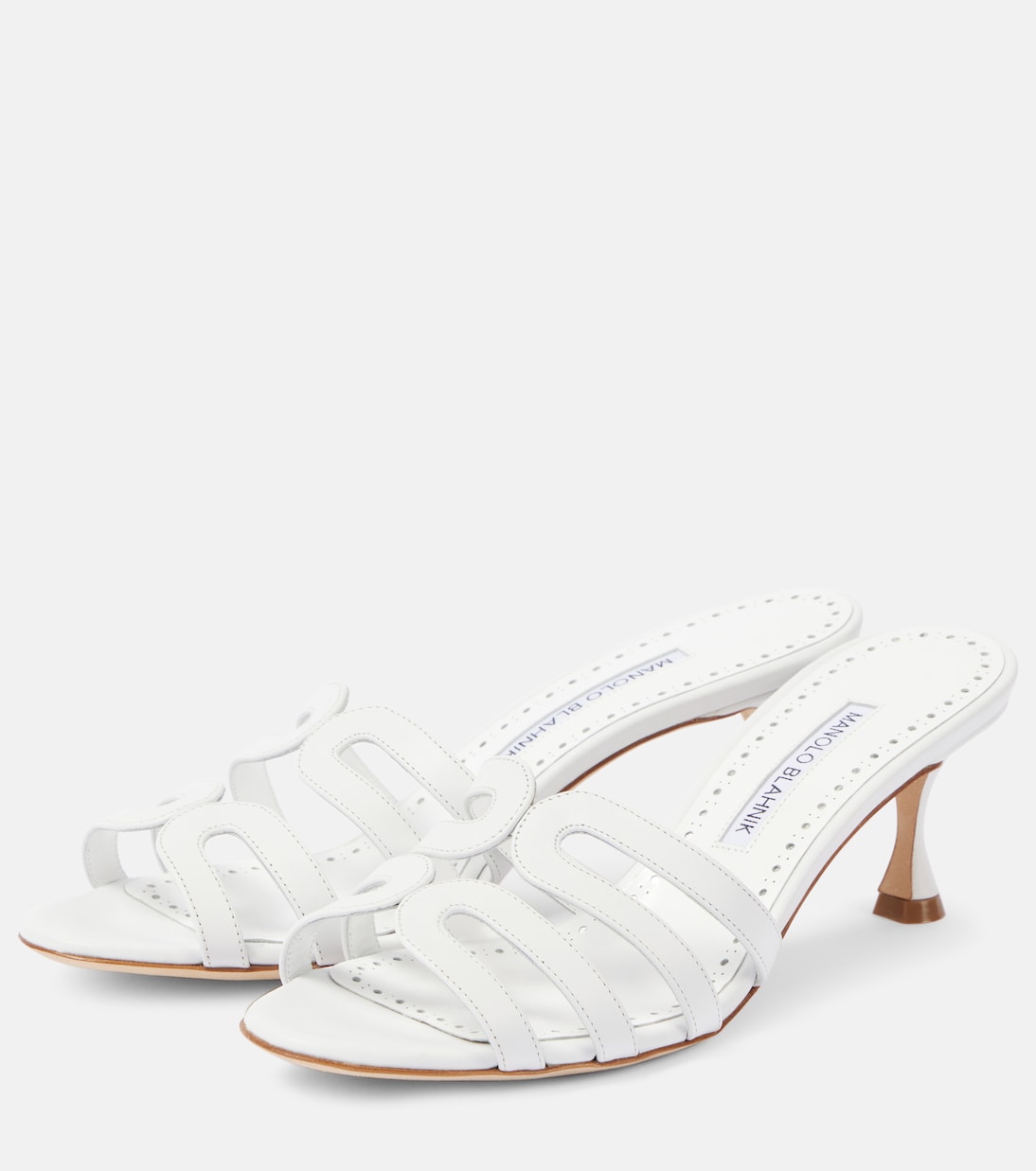 Mules Ahwak 50 in pelle | Manolo Blahnik