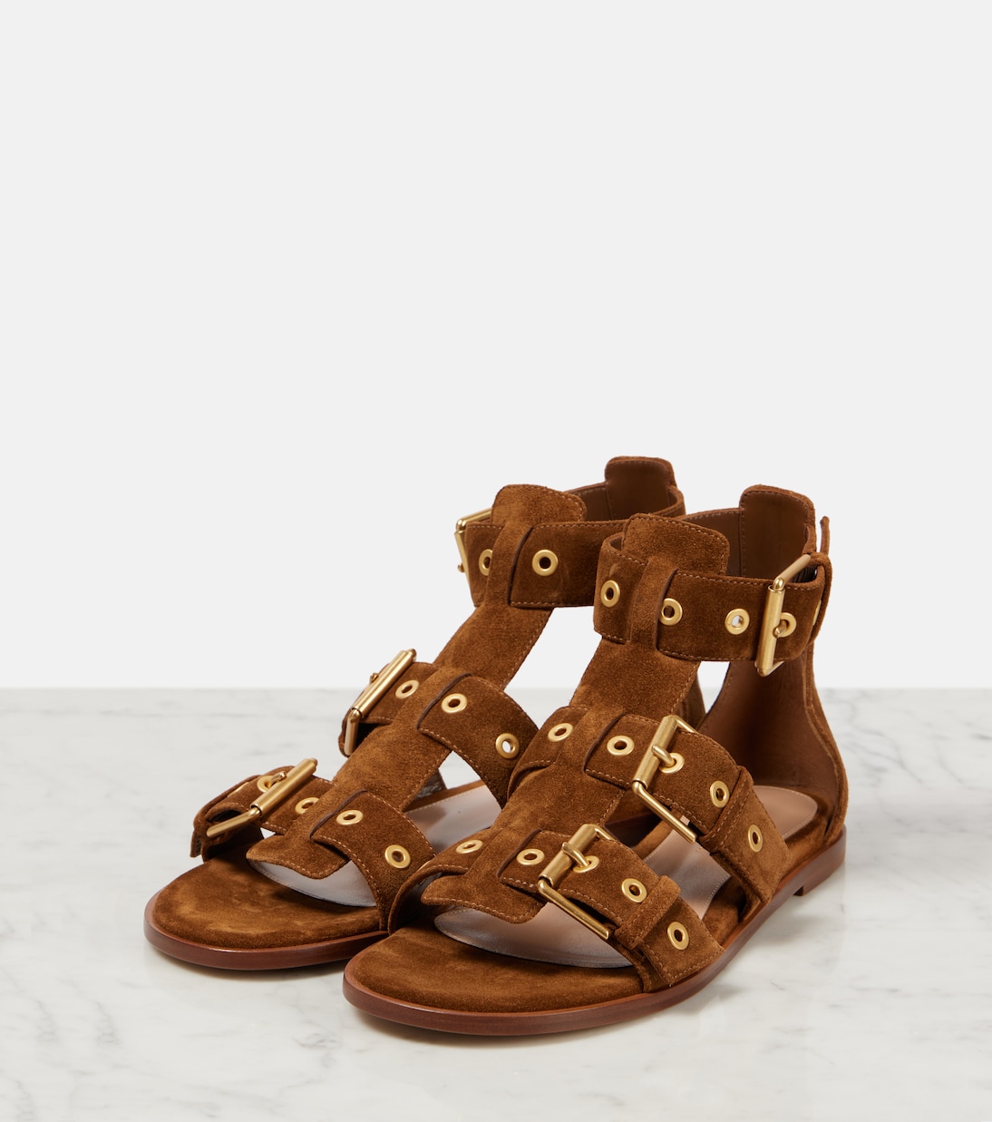 Scarpe estive in pelle scamosciata GIANVITO ROSSI per giovani trendy