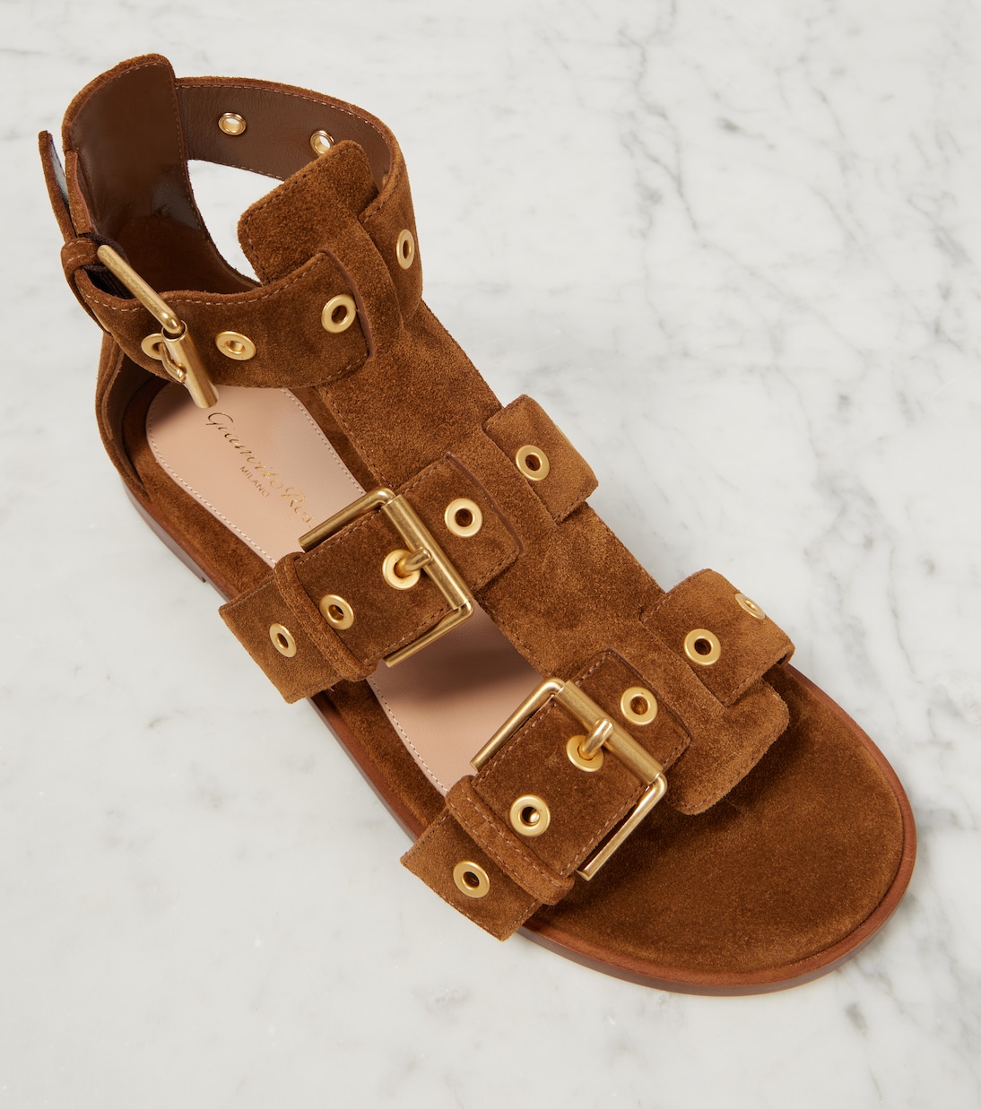 Scarpe estive in pelle scamosciata GIANVITO ROSSI per giovani trendy