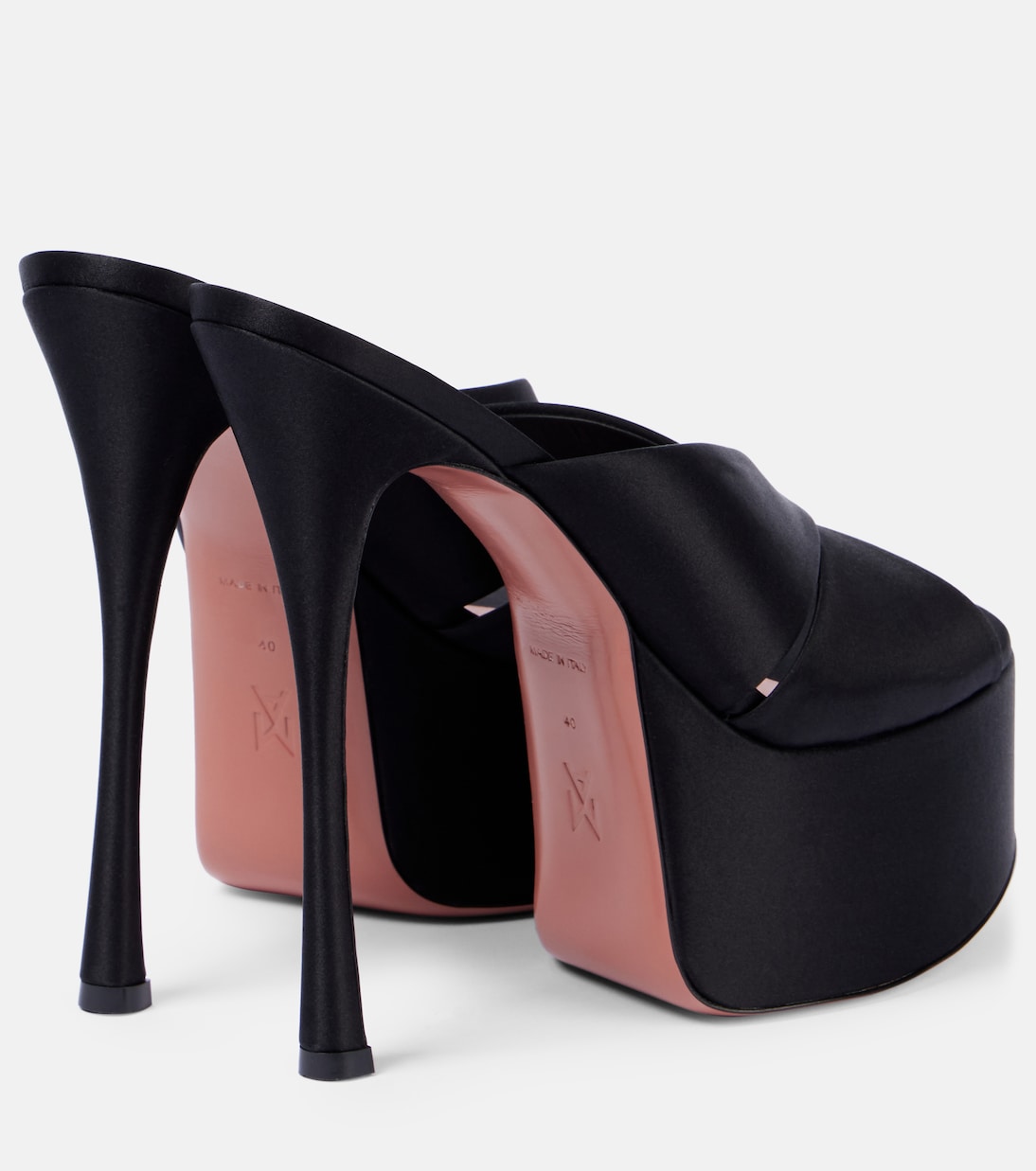 Pantoletten Salma 155 aus Satin | Amina Muaddi