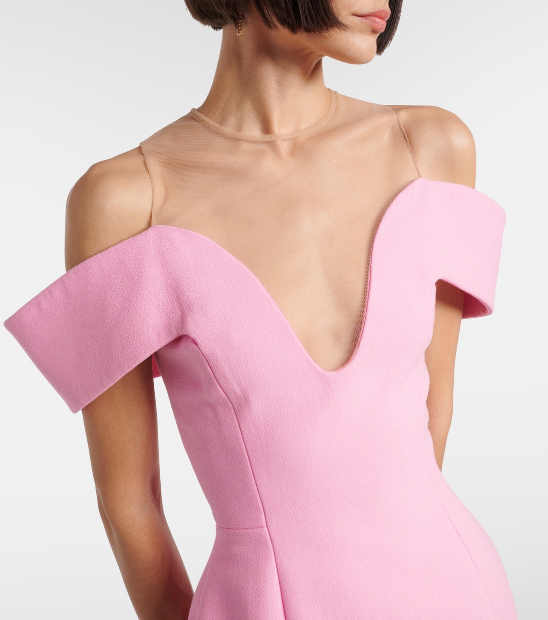 Virgin wool crêpe minidress | David Koma