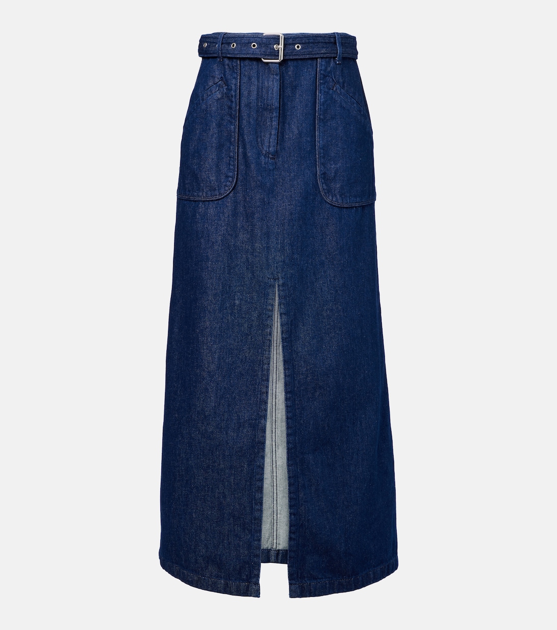 Gonna lunga di jeans con cintura | Dries Van Noten