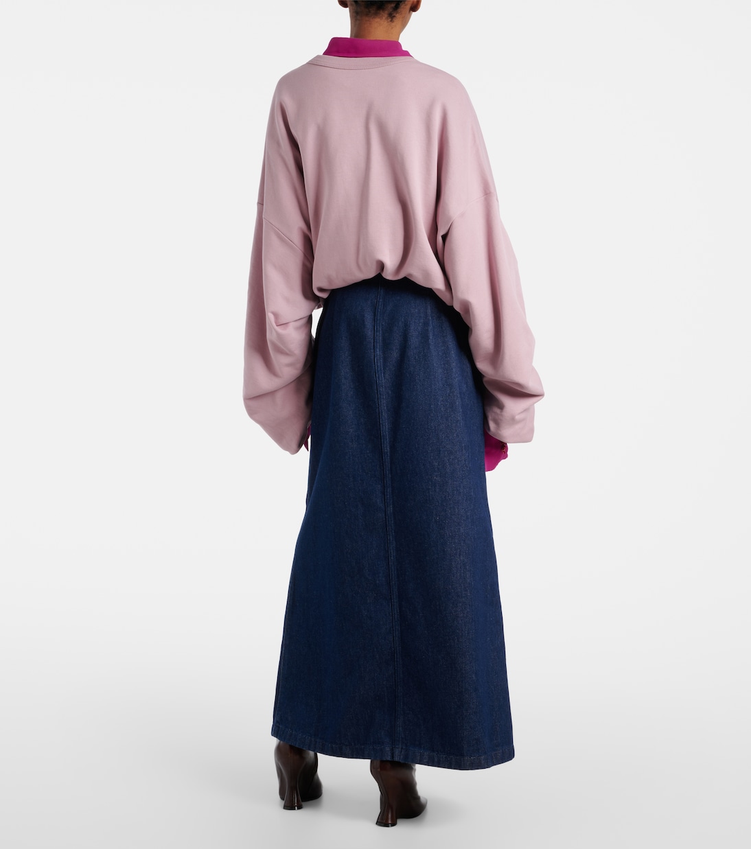 Gonna lunga di jeans con cintura | Dries Van Noten