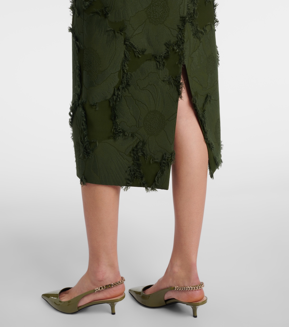 Jupe portefeuille en jacquard à fleurs | Gucci