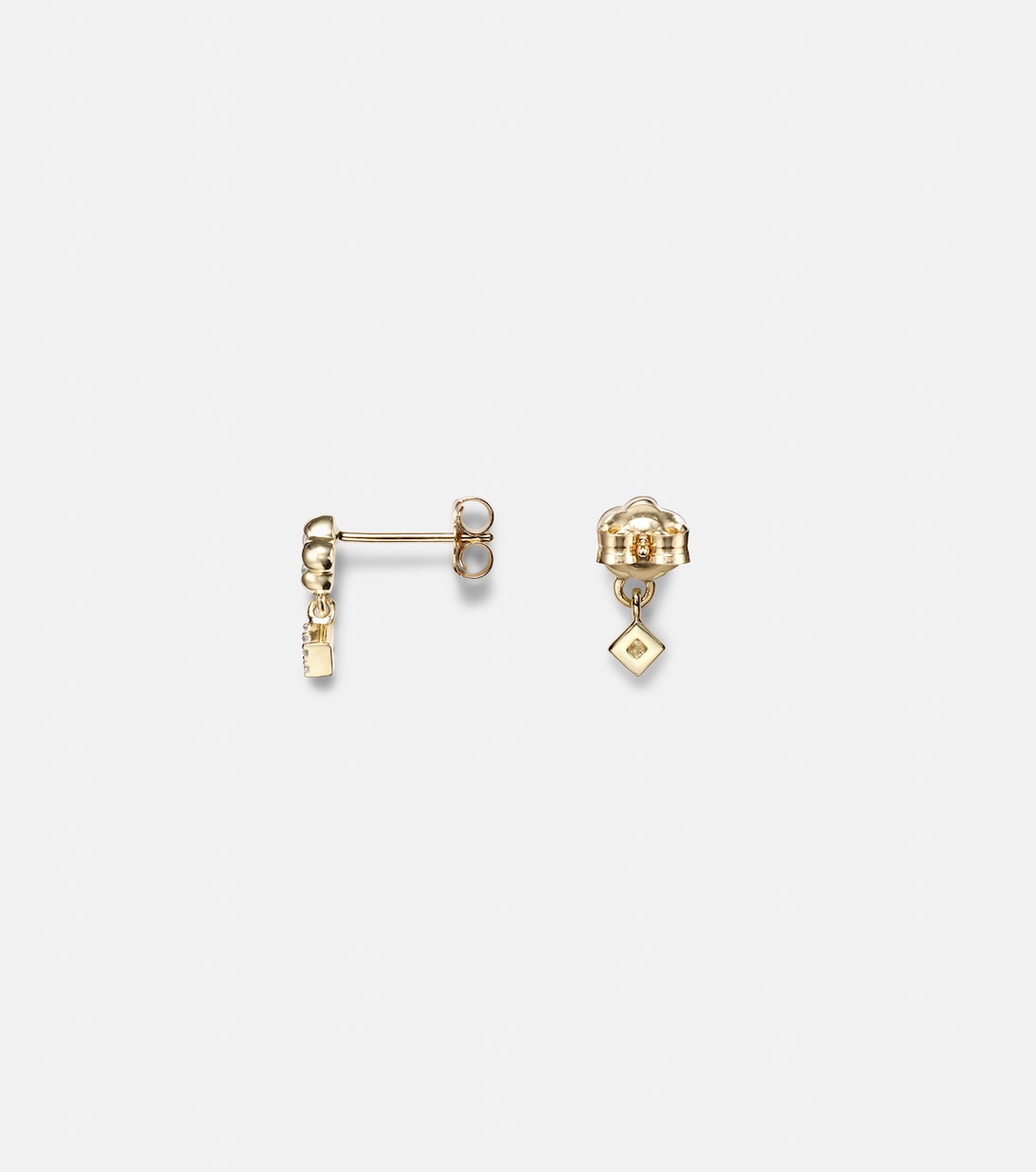 Richie 10kt gold drop earrings with diamonds | Stone and Strand
