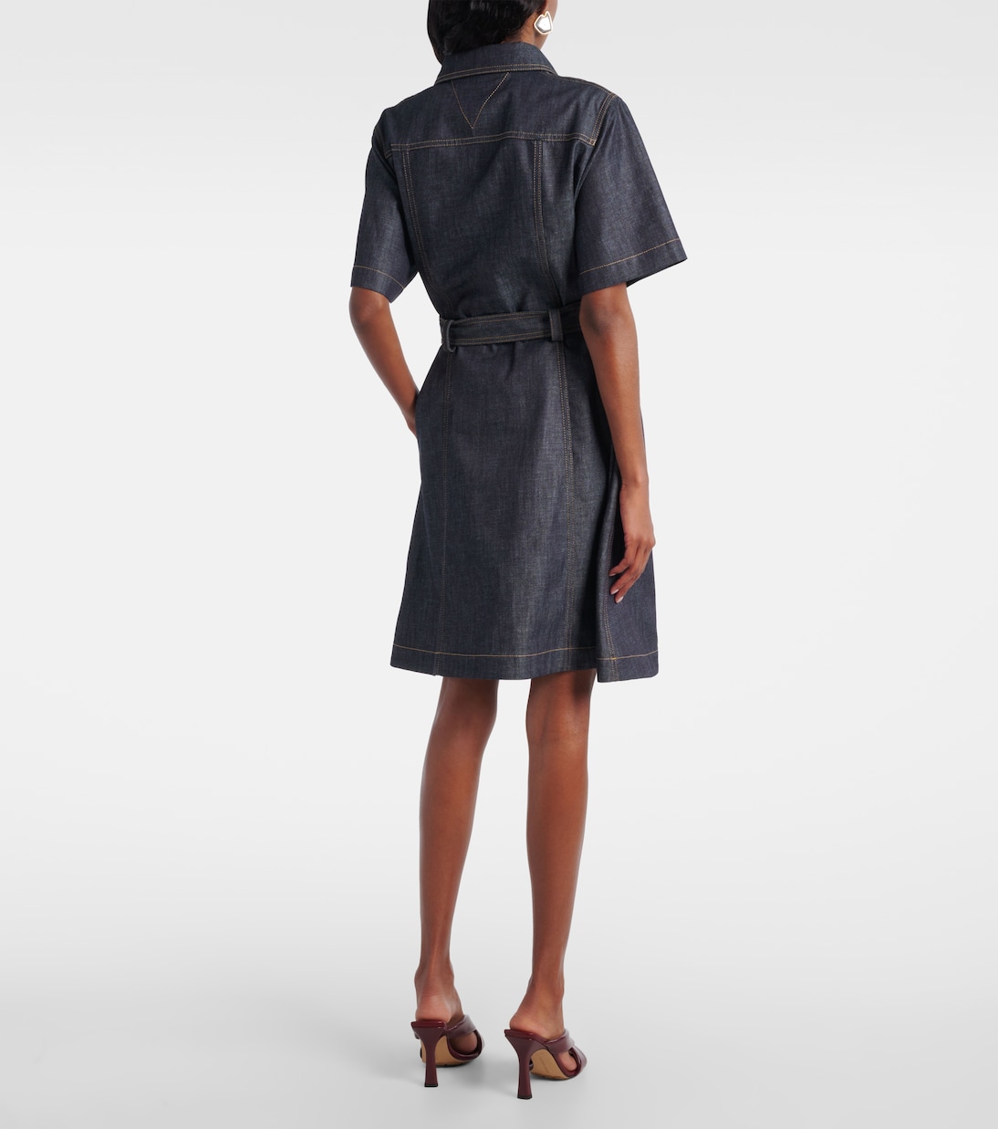 Robe midi en jean | Bottega Veneta