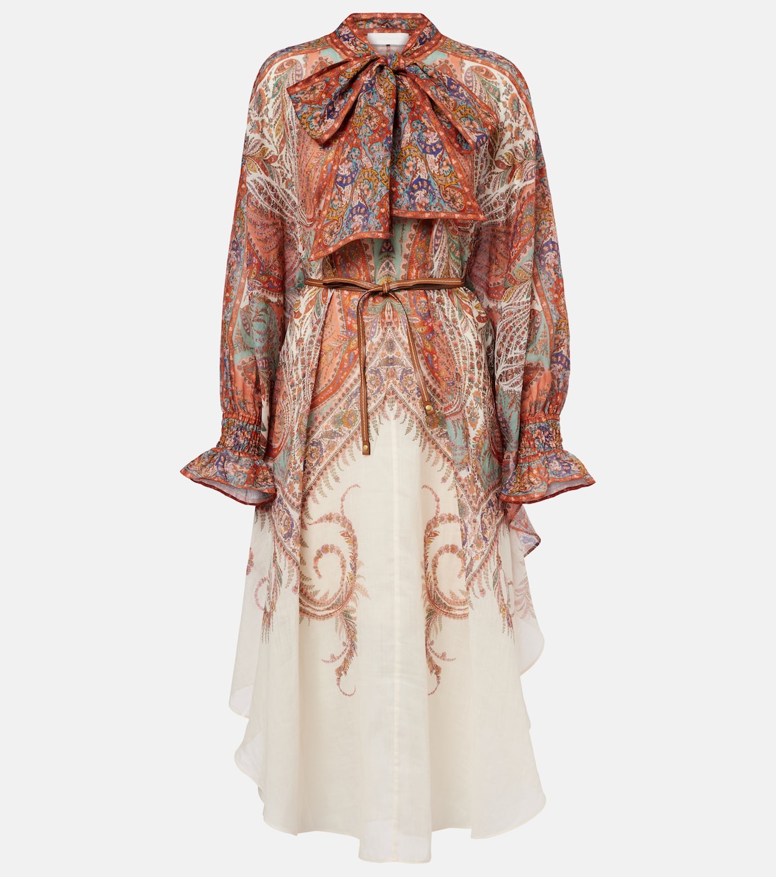 Abito midi Rhiannon in ramia | Zimmermann