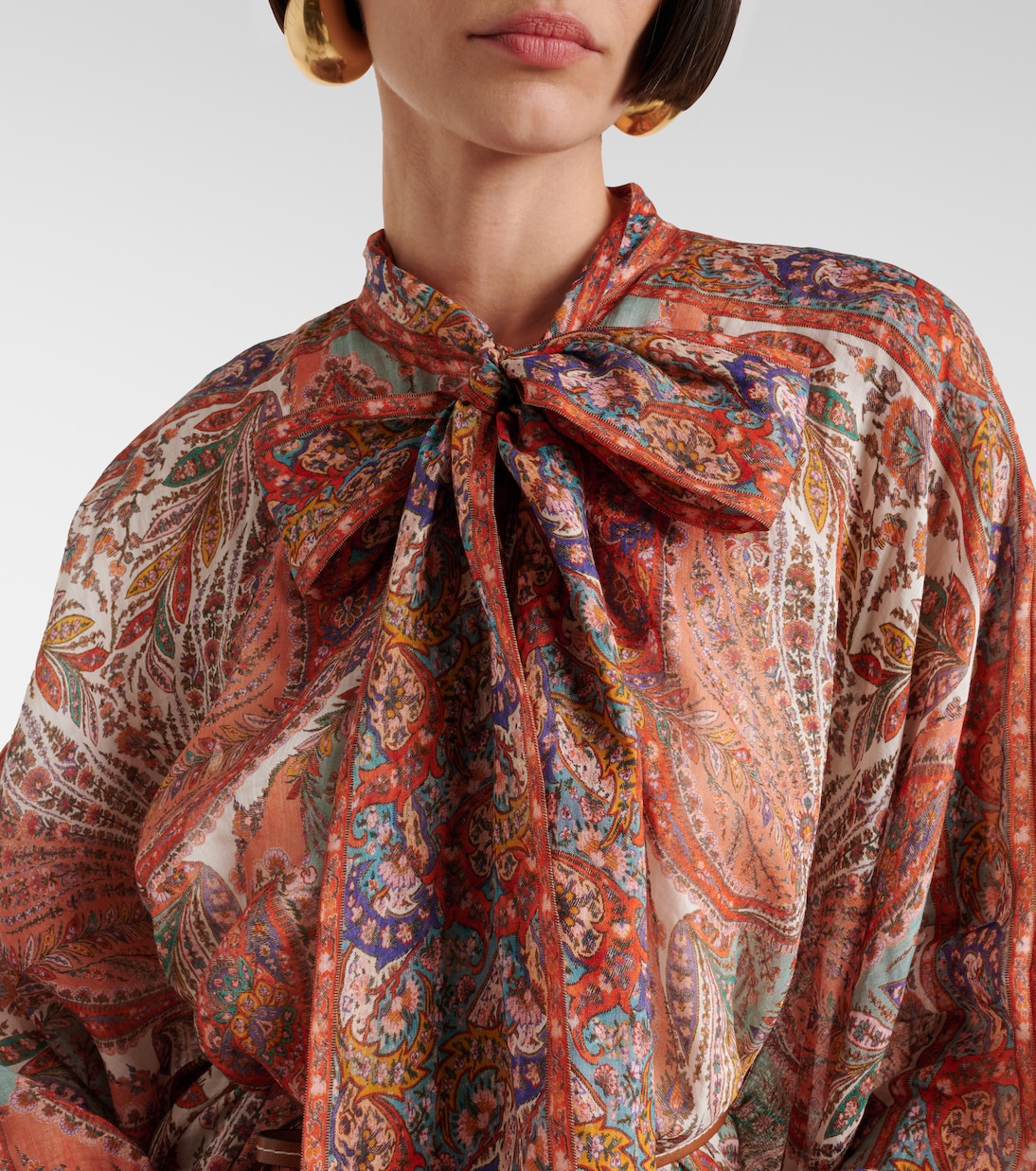 Abito midi Rhiannon in ramia | Zimmermann