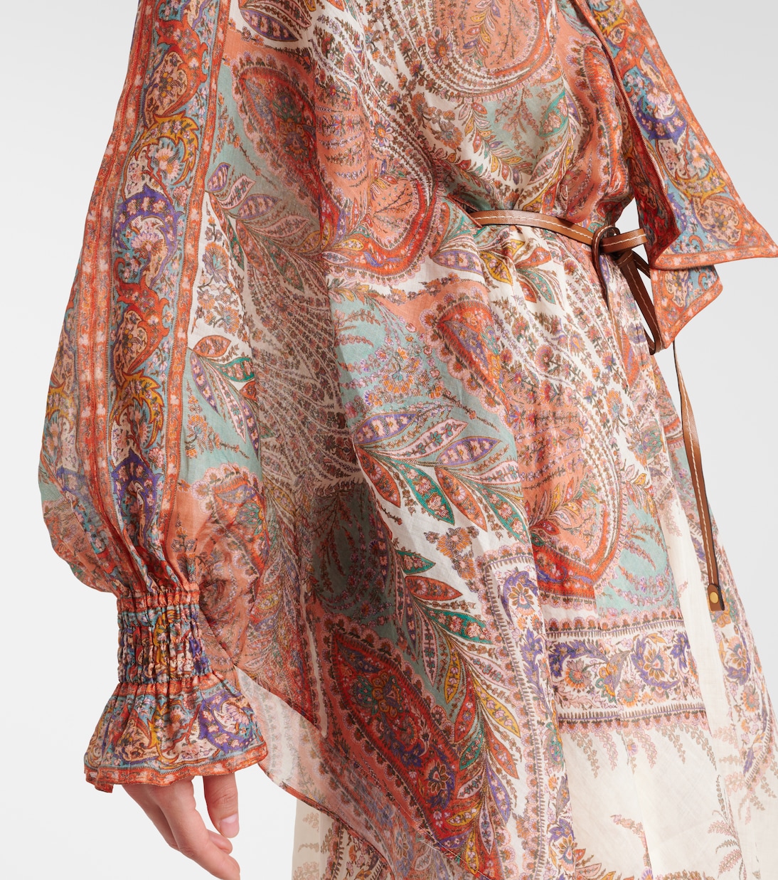Abito midi Rhiannon in ramia | Zimmermann