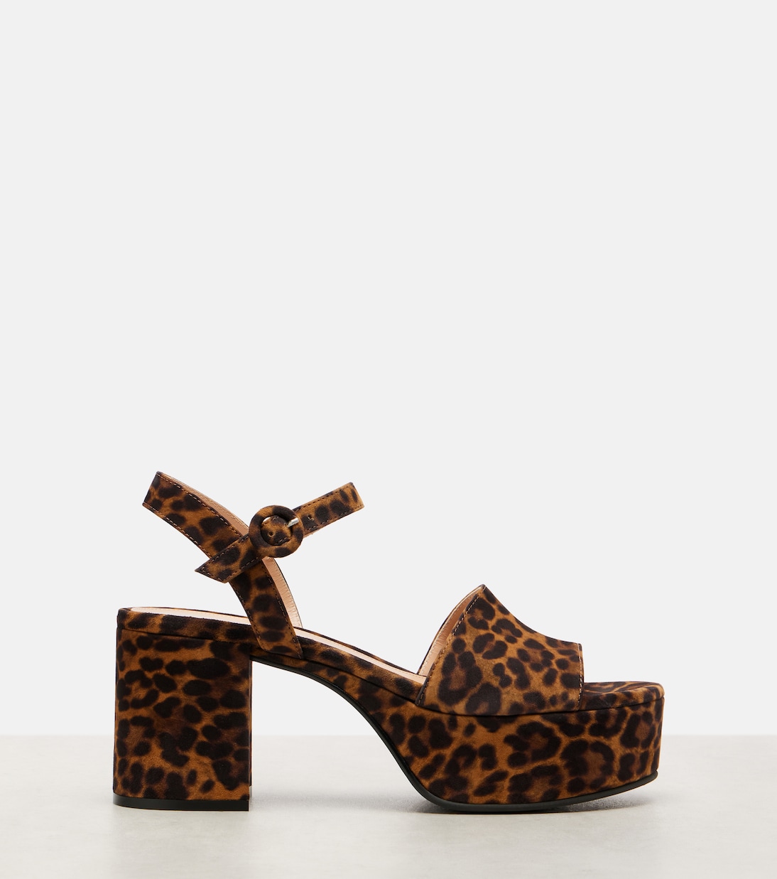 35 leopard-print leather platform sandals | Gianvito Rossi