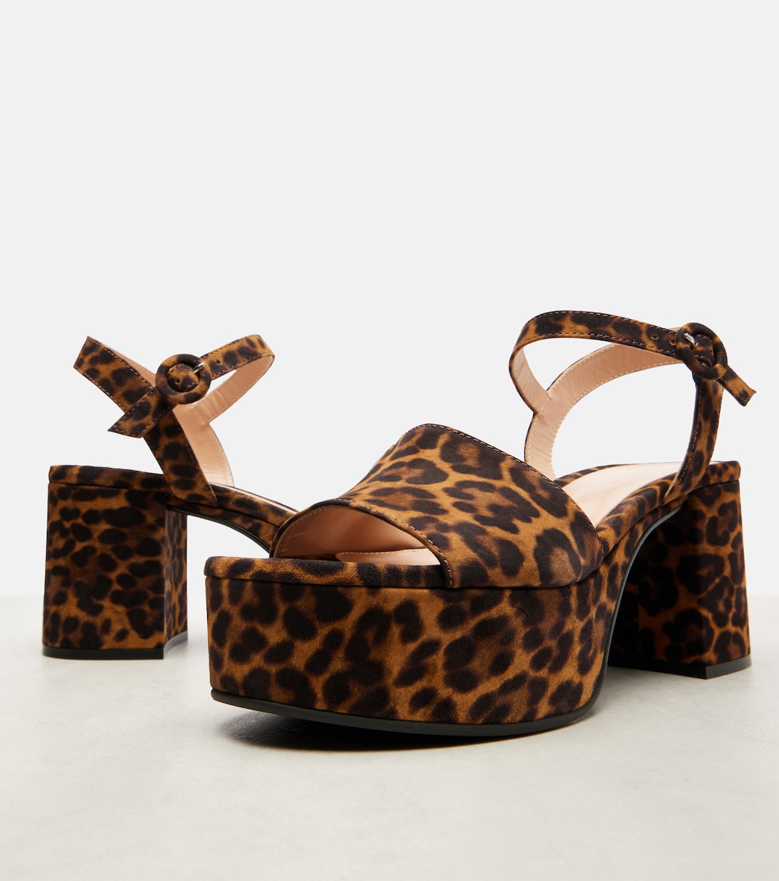 35 leopard-print leather platform sandals | Gianvito Rossi