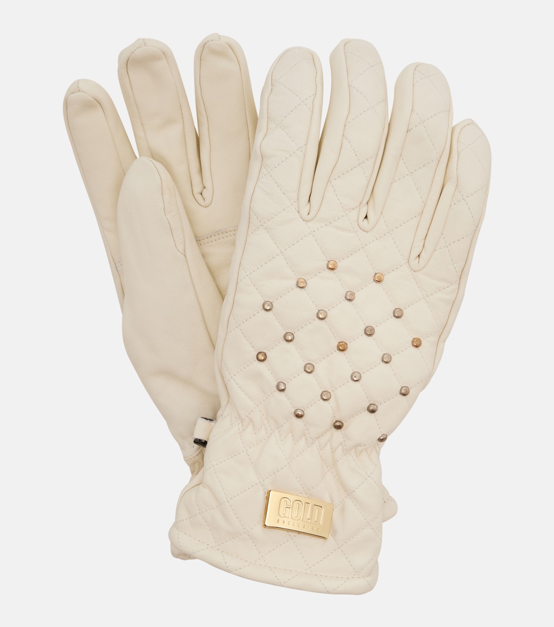Glisten studded leather ski gloves | Goldbergh