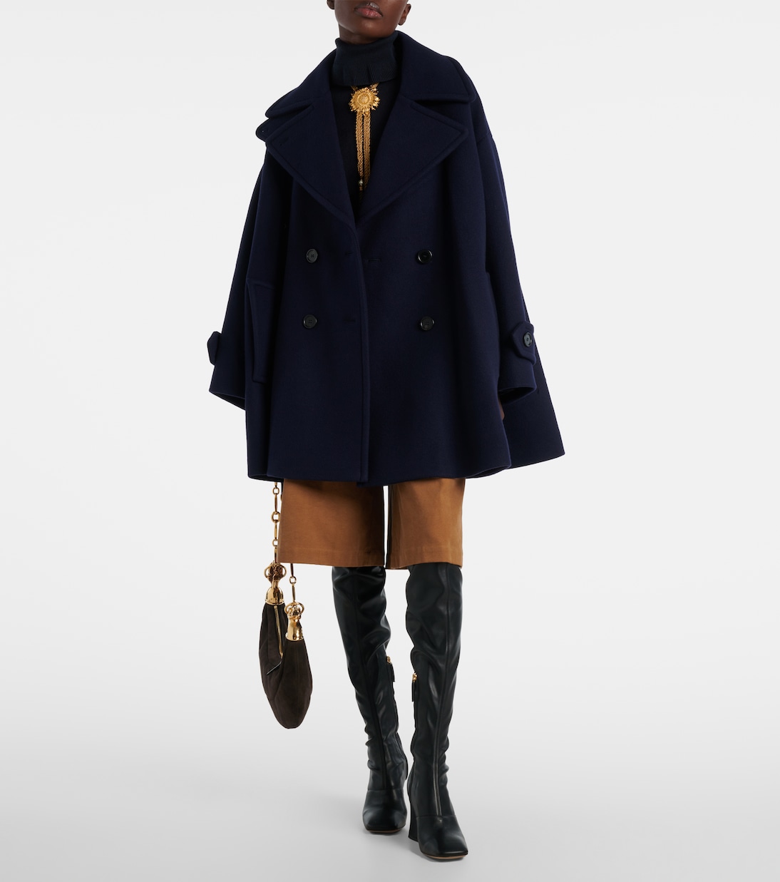 Ribbed-knit cotton and wool turtleneck sweater | Chloé