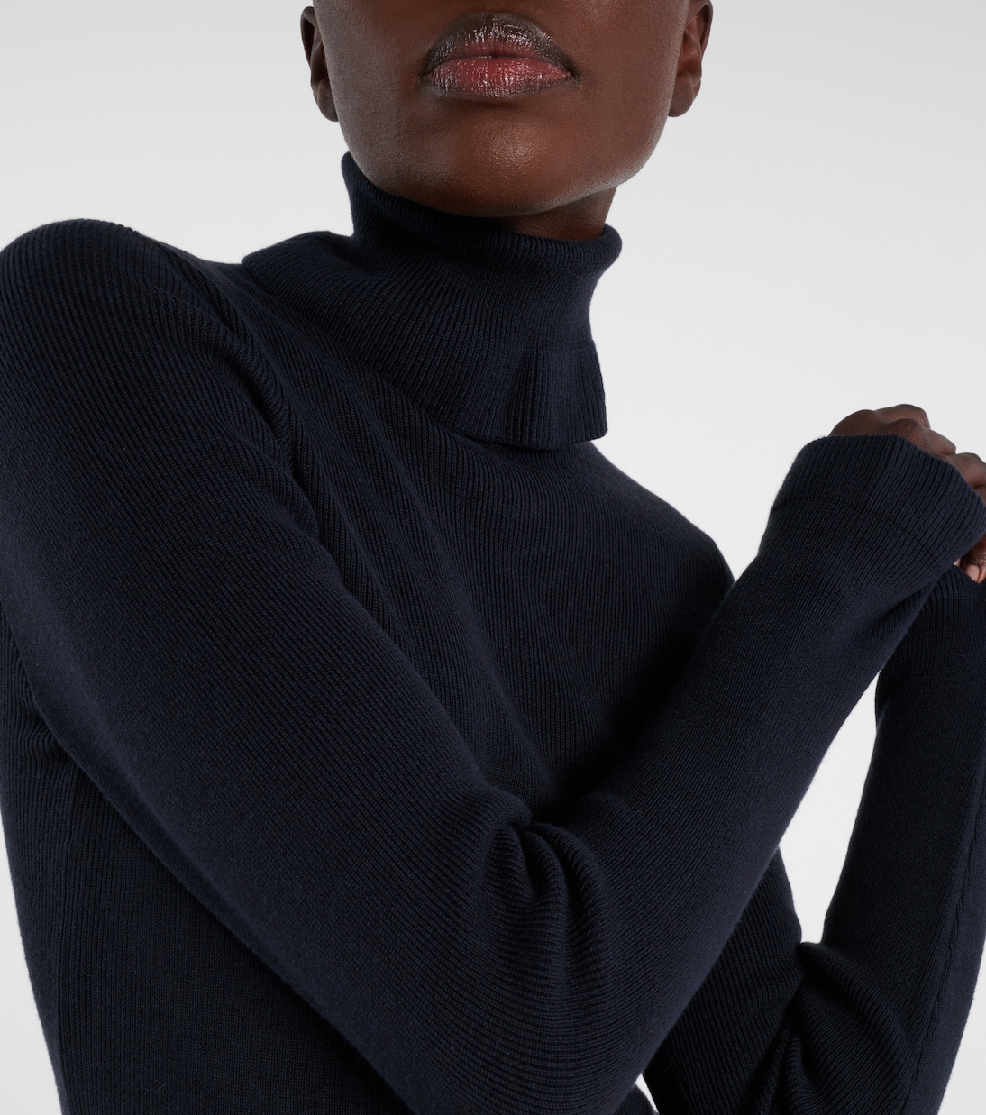 Ribbed-knit cotton and wool turtleneck sweater | Chloé