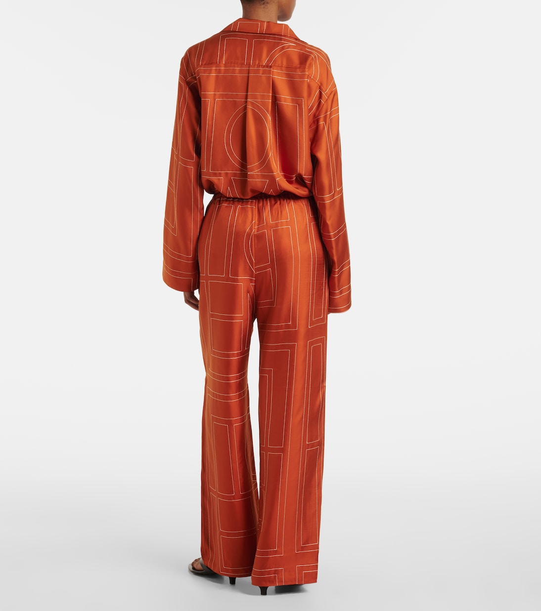 Pantalones de pijama de sarga de seda | Toteme