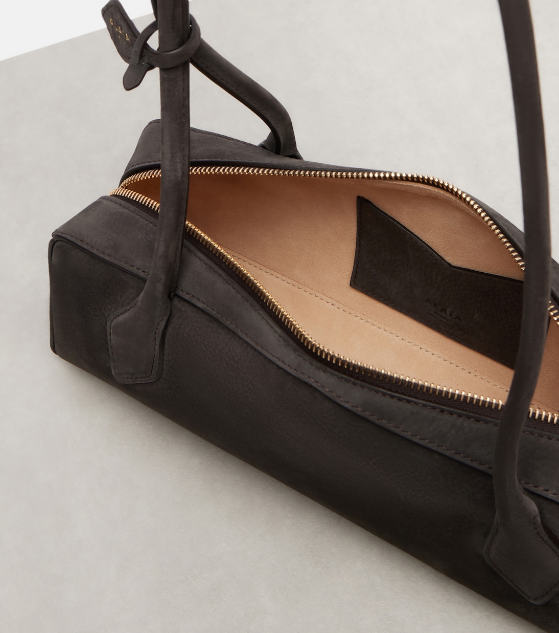 Le Teckel Medium suede shoulder bag | Alaïa