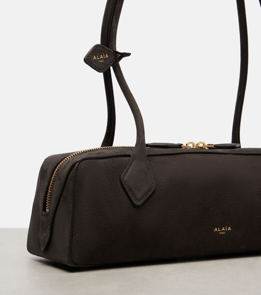Le Teckel Medium suede shoulder bag | Alaïa