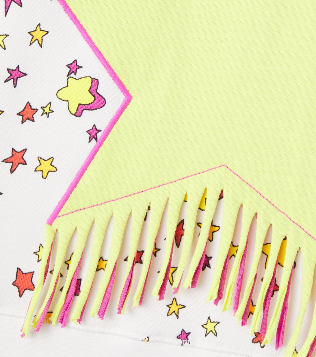 Fringed printed cotton jersey sweatshirt | Stella McCartney Kids
