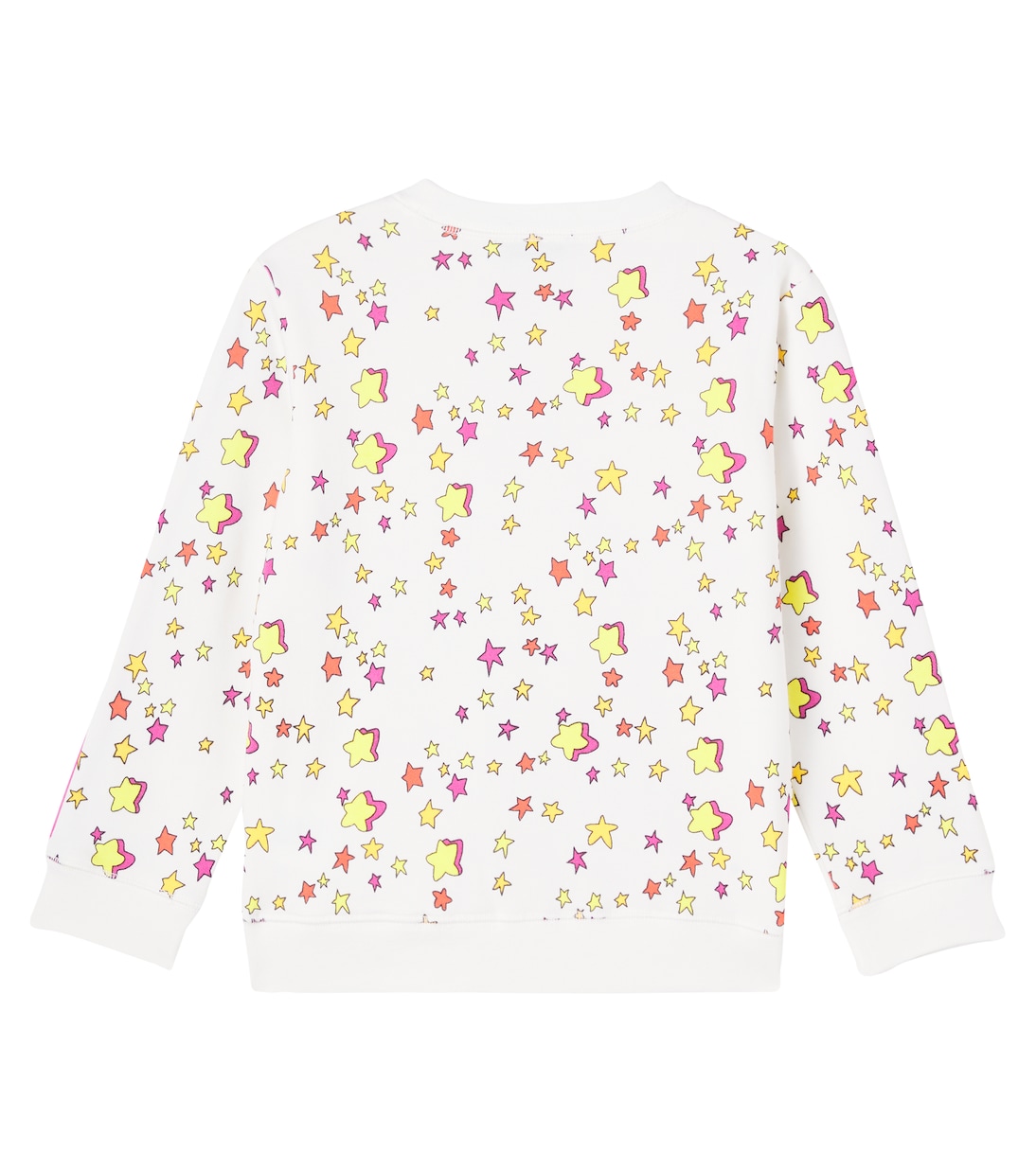 Fringed printed cotton jersey sweatshirt | Stella McCartney Kids