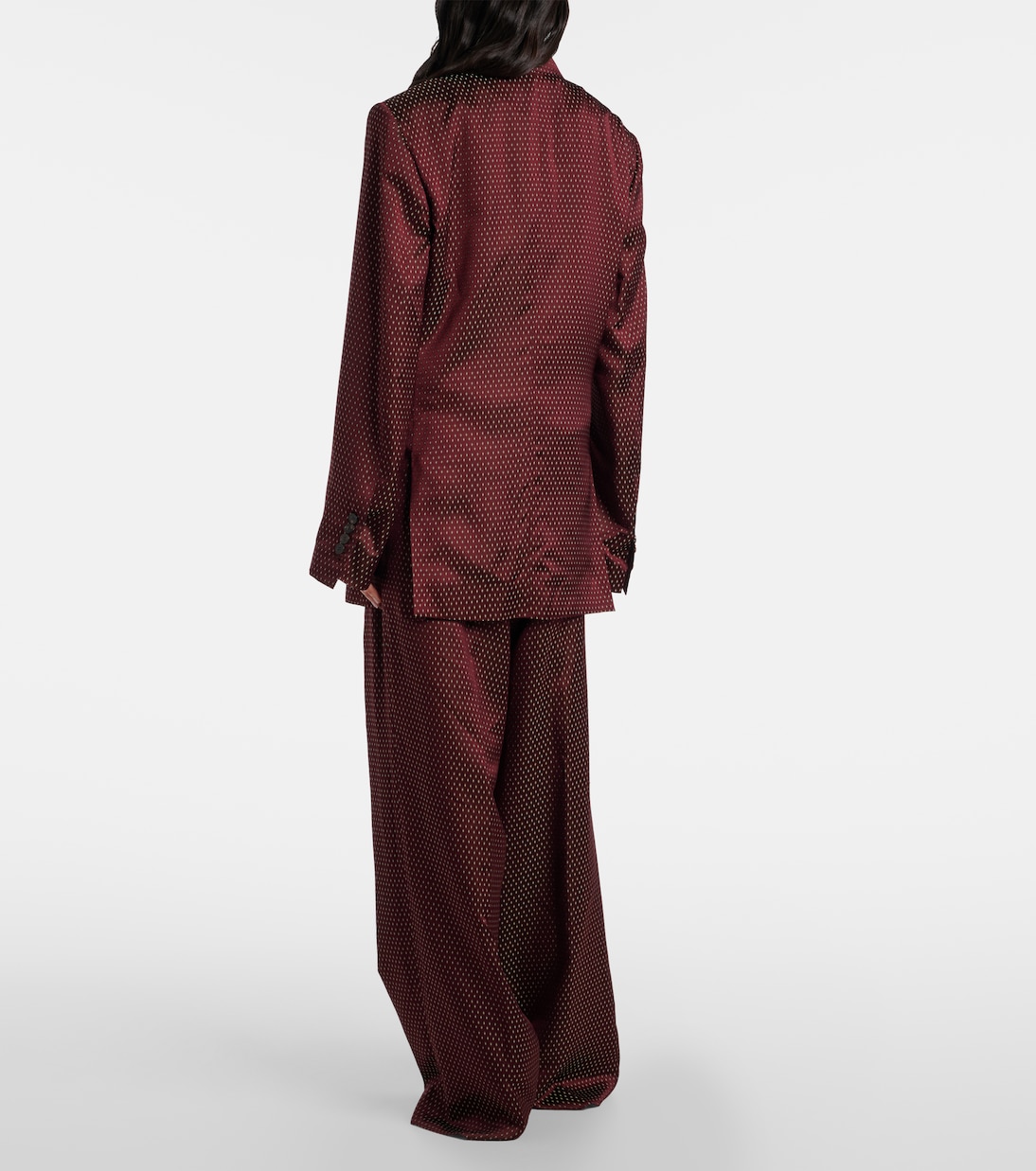 Pantalones anchos de tiro alto con cinturón | Dries Van Noten