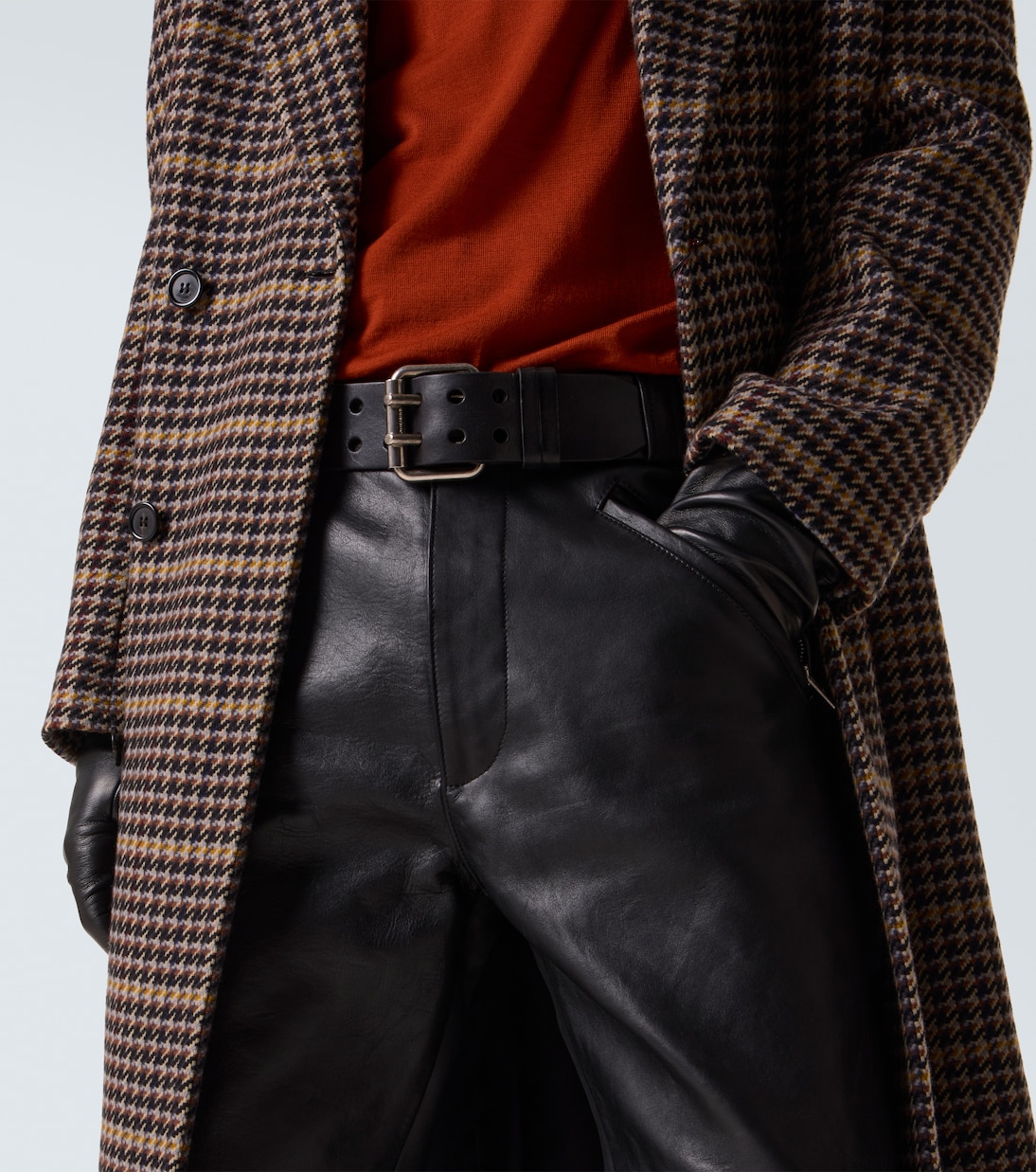 皮革直筒裤 | Saint Laurent
