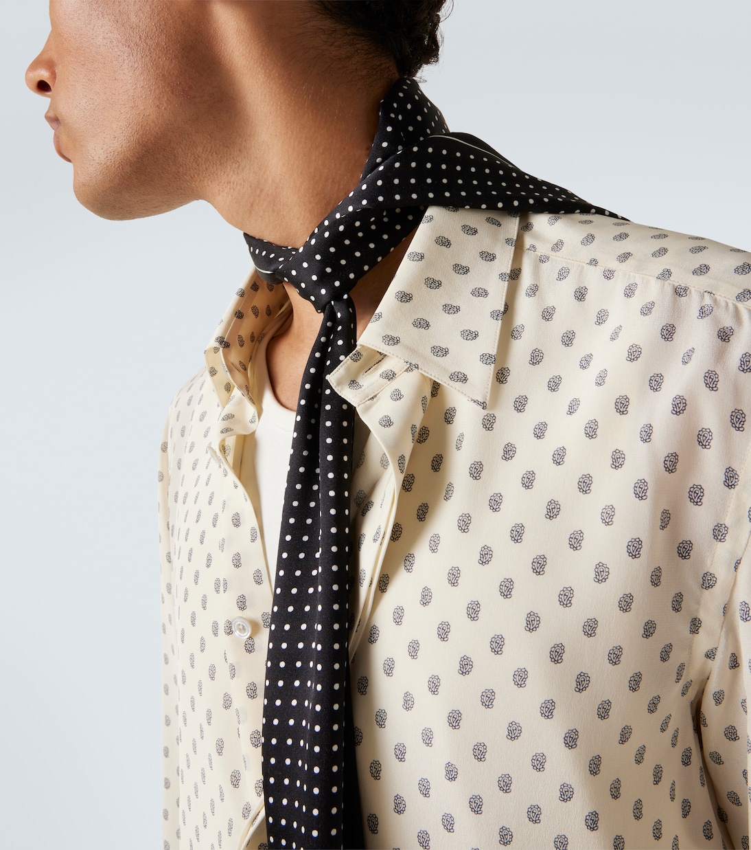 Polka-dot silk twill scarf | Tom Ford