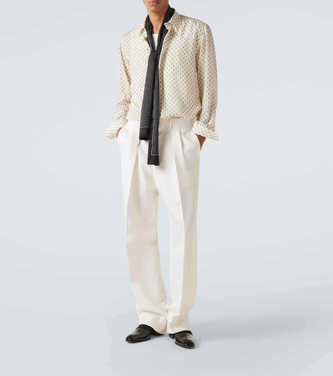 Polka-dot silk twill scarf | Tom Ford