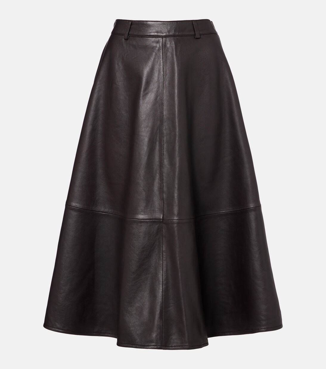 Savil leather midi skirt | The Frankie Shop