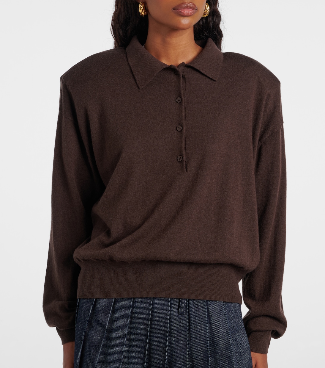 Croydon wool-blend polo sweater | The Frankie Shop