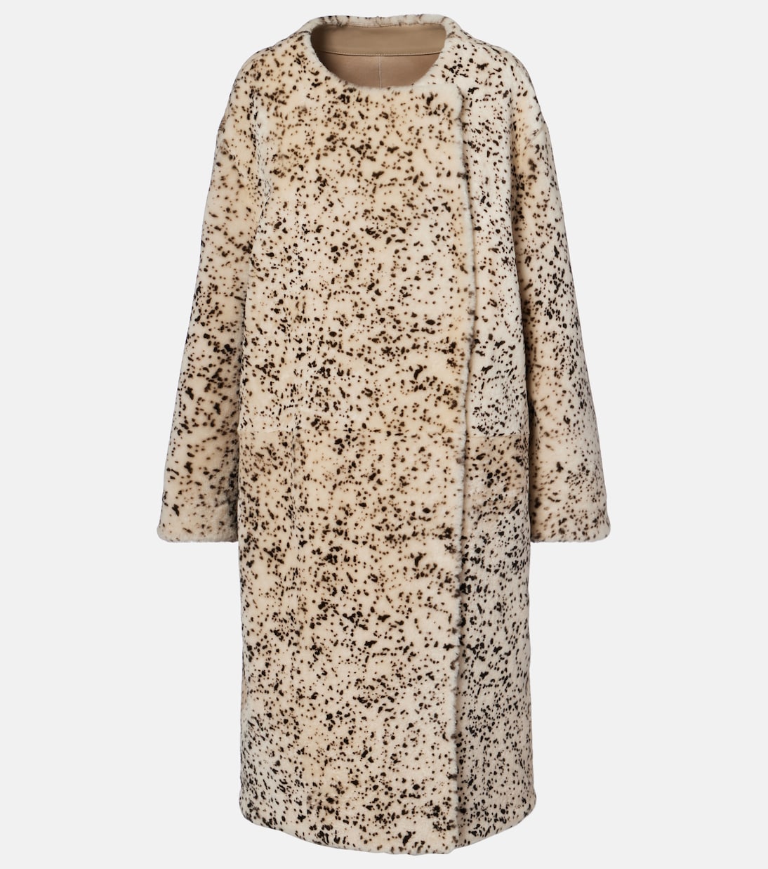 Cappotto in shearling con stampa | Toteme