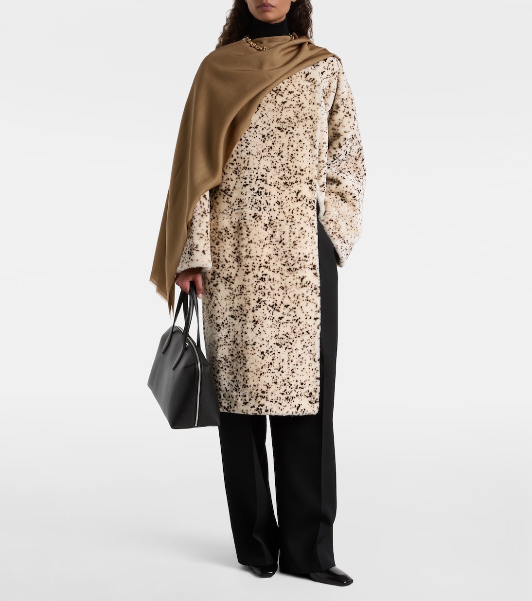 Cappotto in shearling con stampa | Toteme