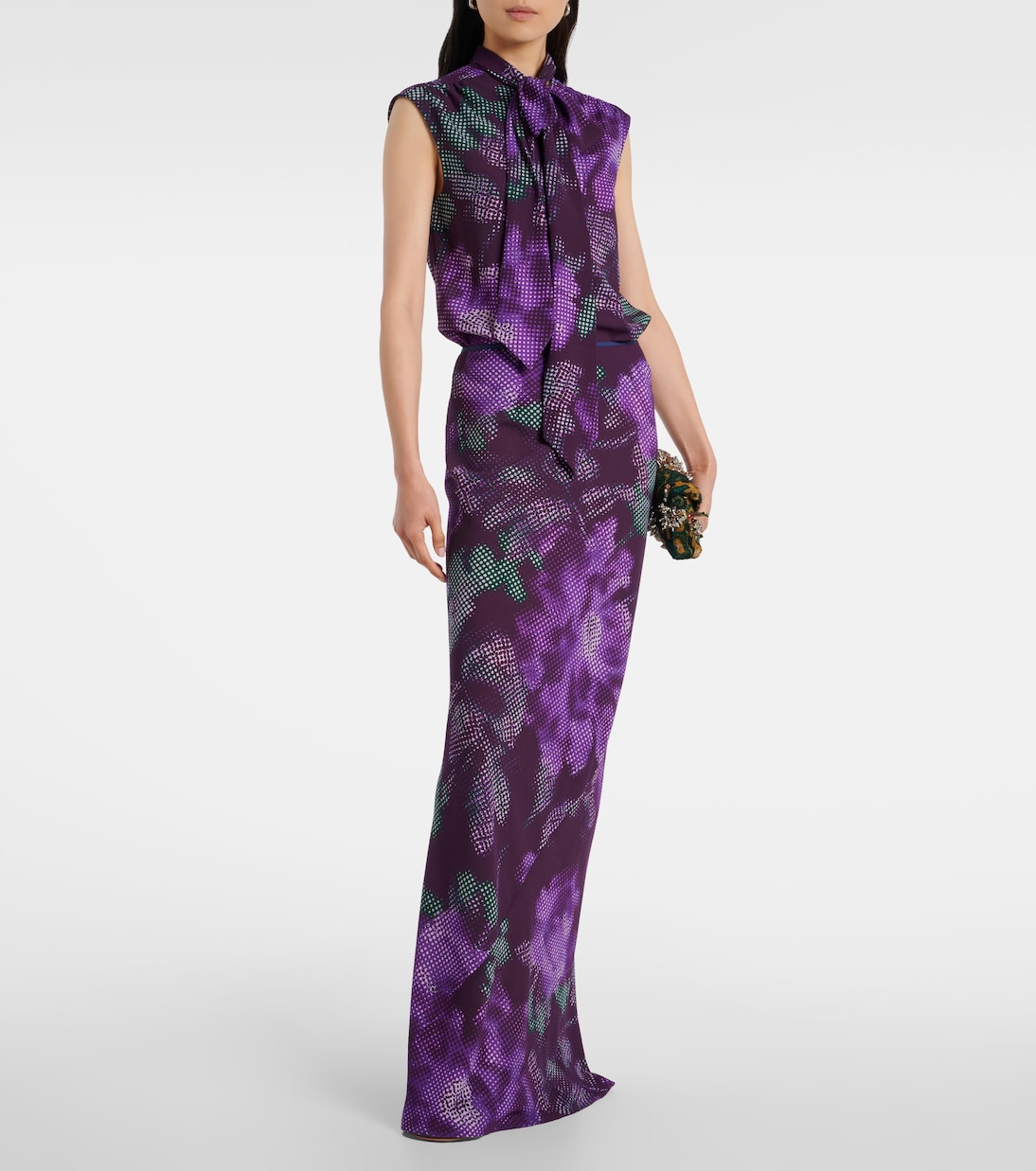 Jupe longue à fleurs | Dries Van Noten