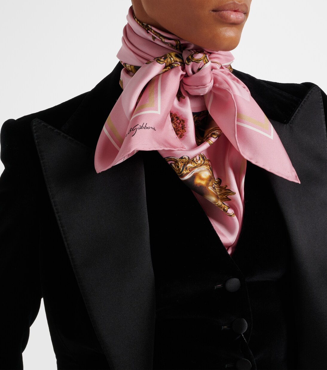 Foulard in seta con stampa | Dolce&Gabbana