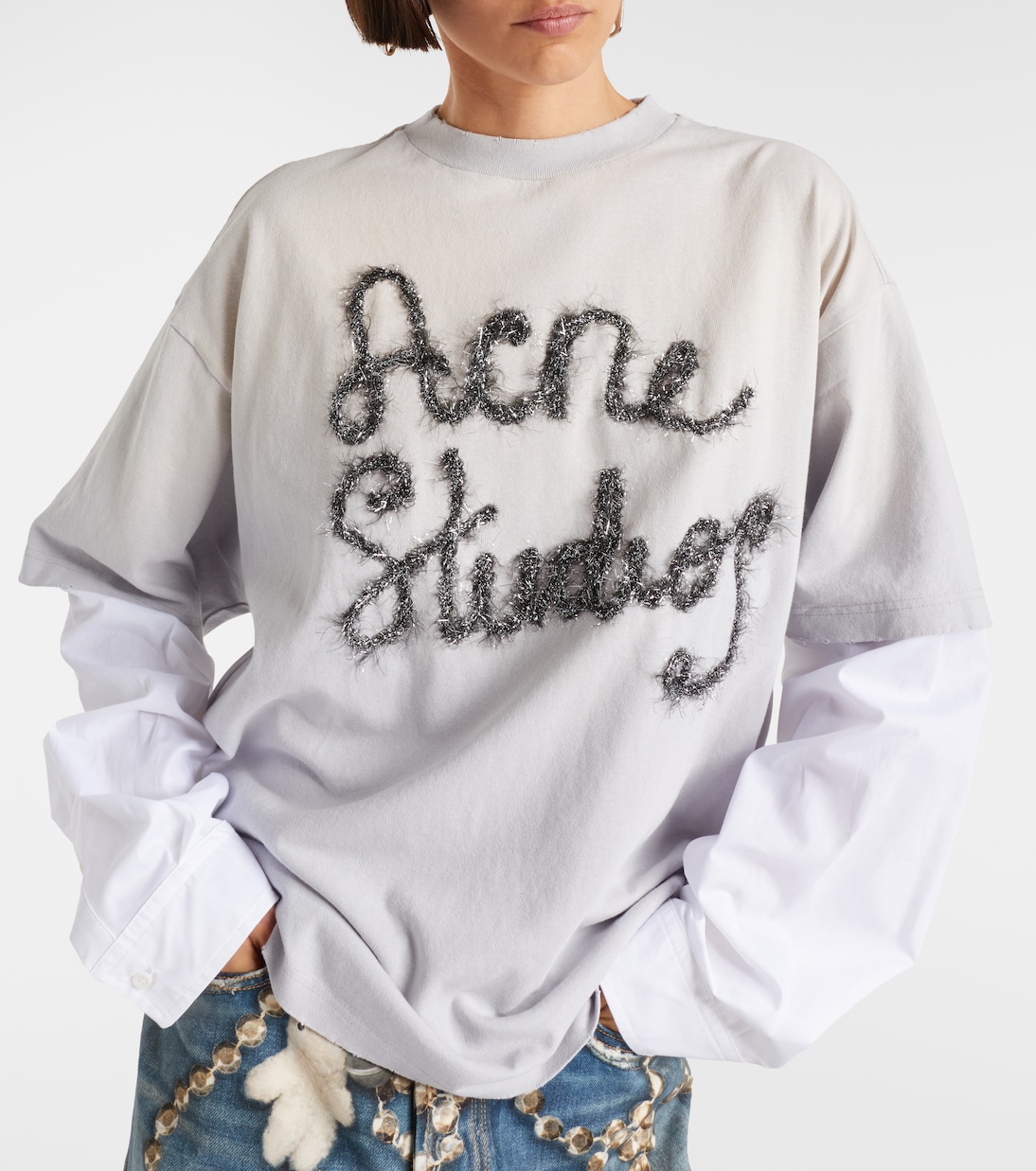 Edra layered cotton t-shirt | Acne Studios