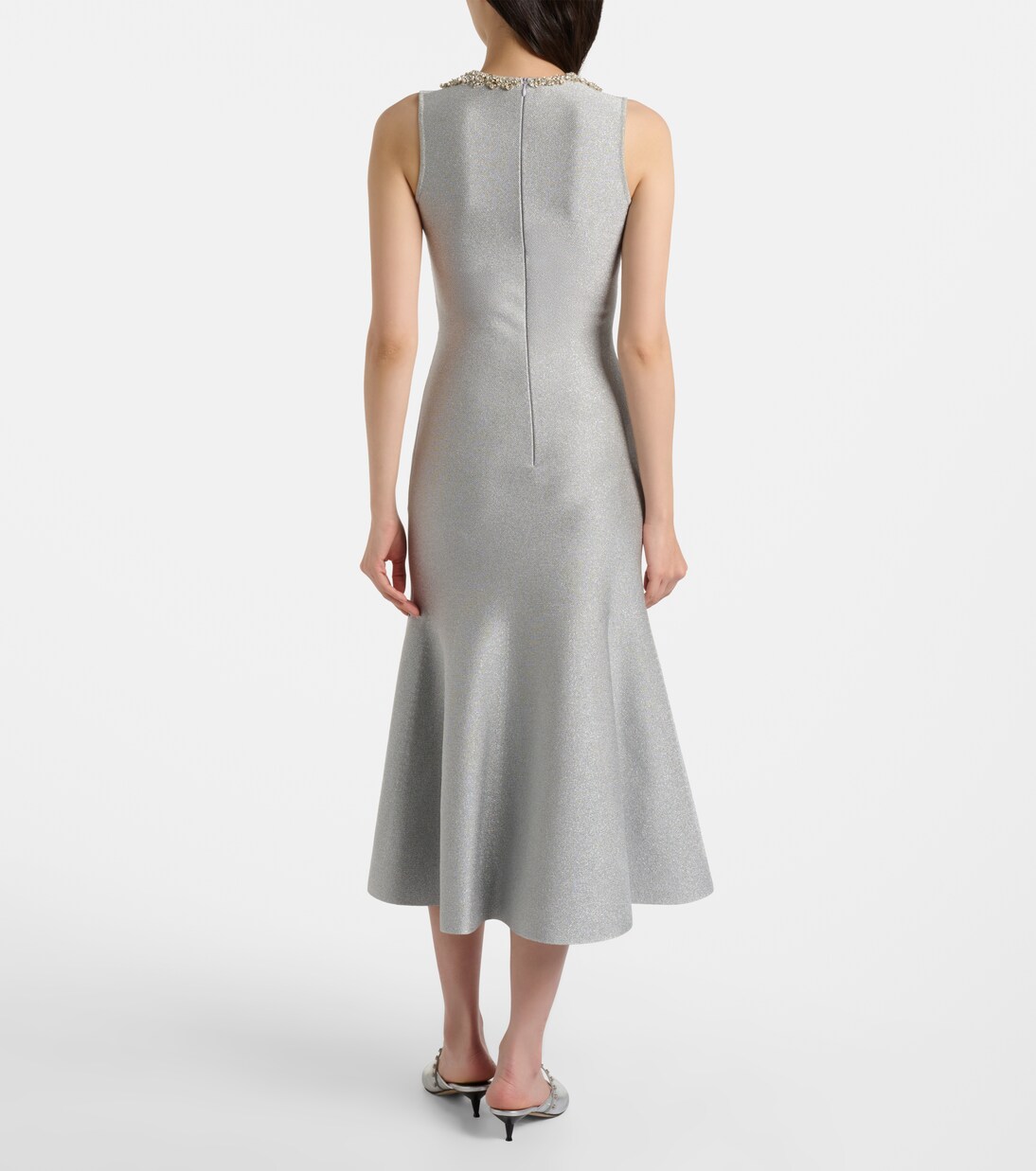 Verziertes Cocktailkleid aus Lamé | McQueen