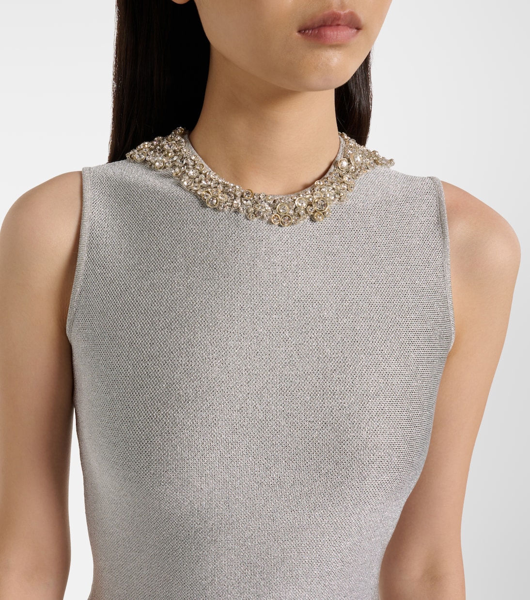 Verziertes Cocktailkleid aus Lamé | McQueen
