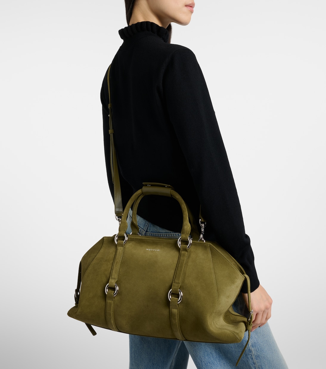 Farringdon Medium suede tote bag | McQueen