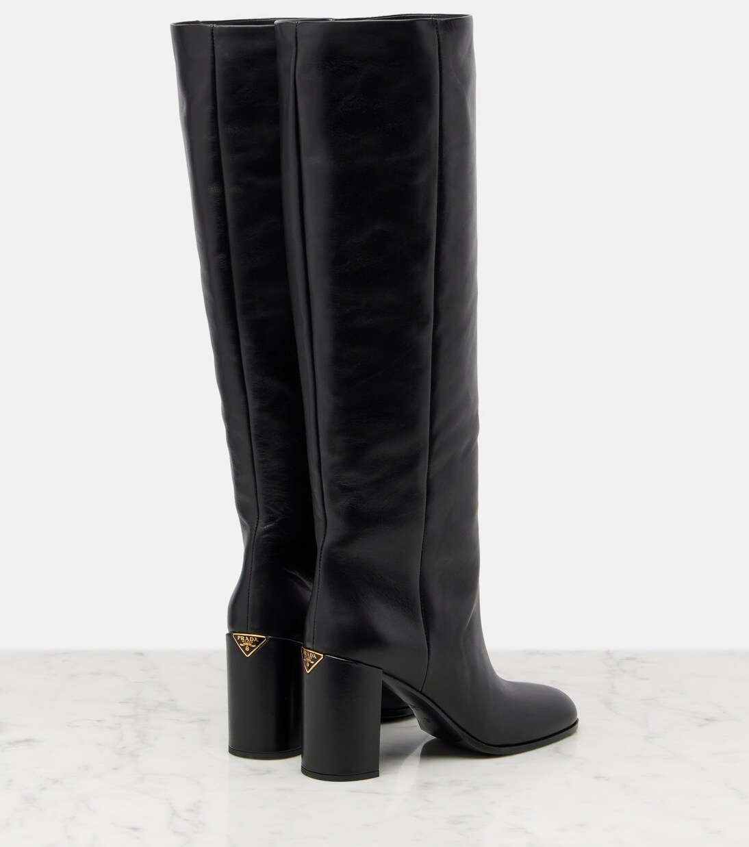 85 leather knee-high boots | Prada