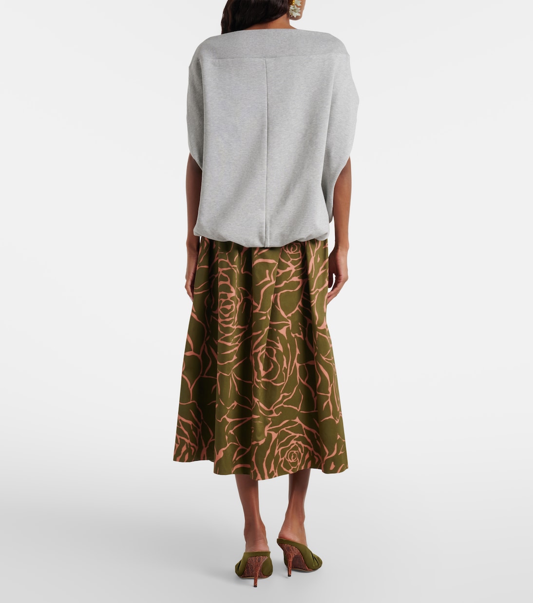 Bedruckter Midirock aus Baumwolle | Dries Van Noten