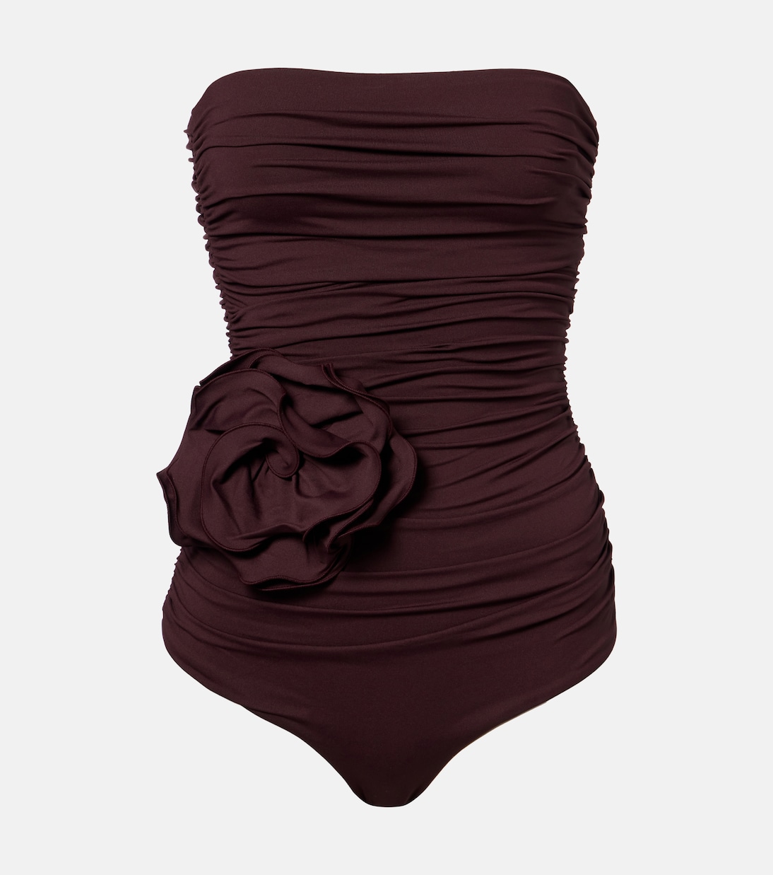 Floral-appliqué ruched swimsuit | Magda Butrym