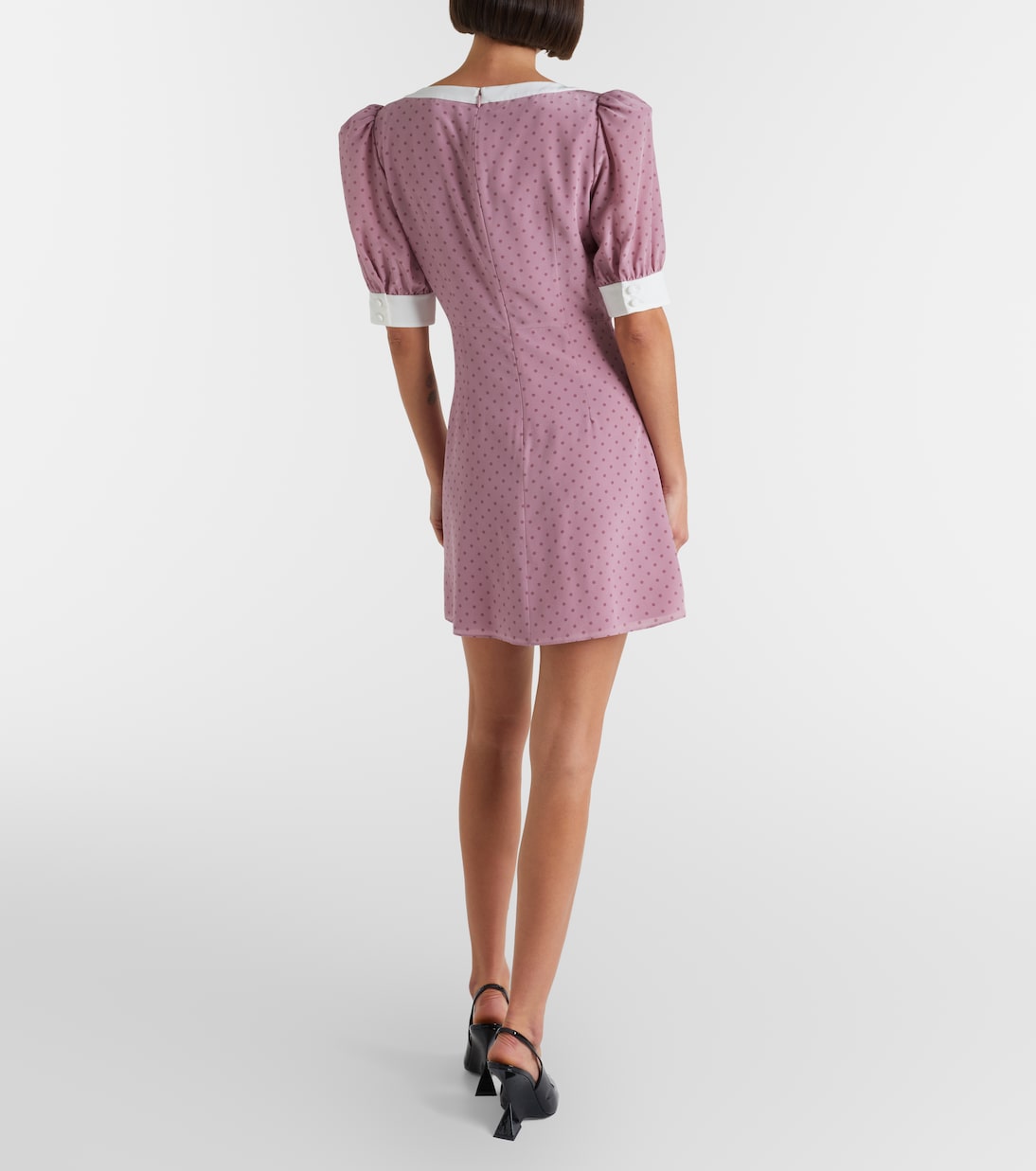 Bow-detail polka-dot silk minidress | Alessandra Rich