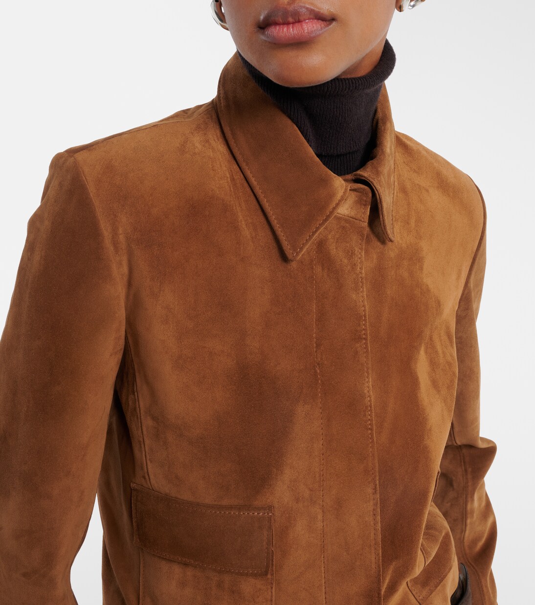 Bleeker cropped suede jacket | Nour Hammour