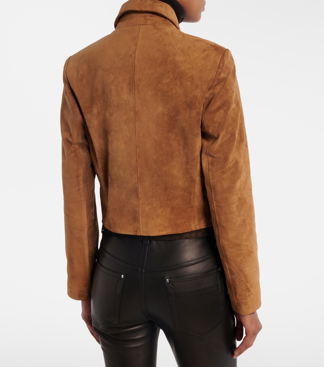 Bleeker cropped suede jacket | Nour Hammour