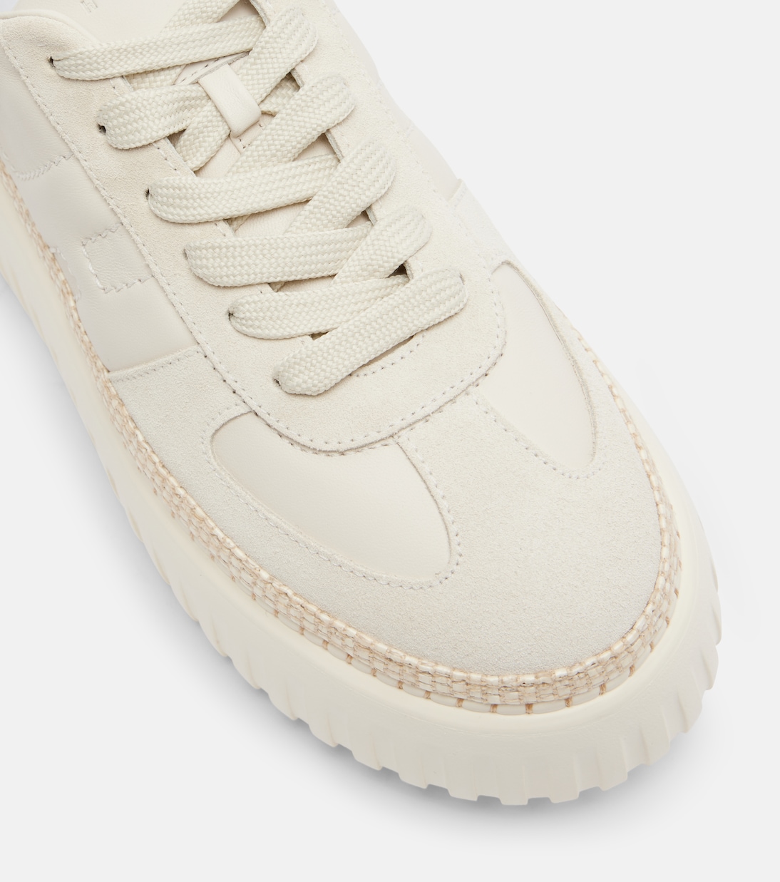 Baskets H710 H-Stripes en cuir et daim | Hogan