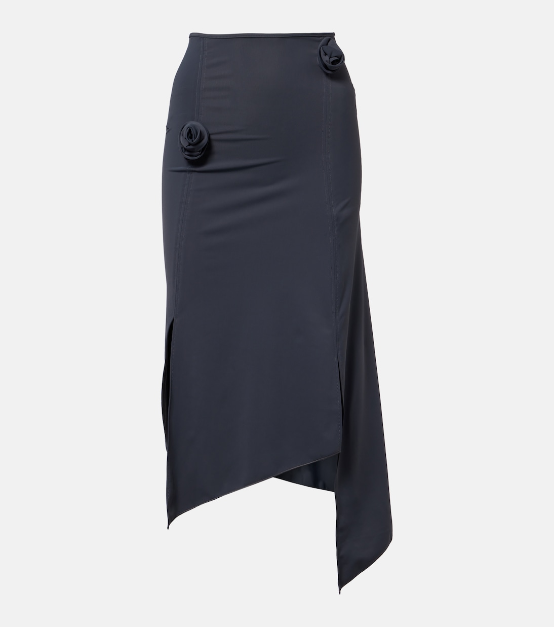 Floral-appliqué jersey midi skirt | Coperni