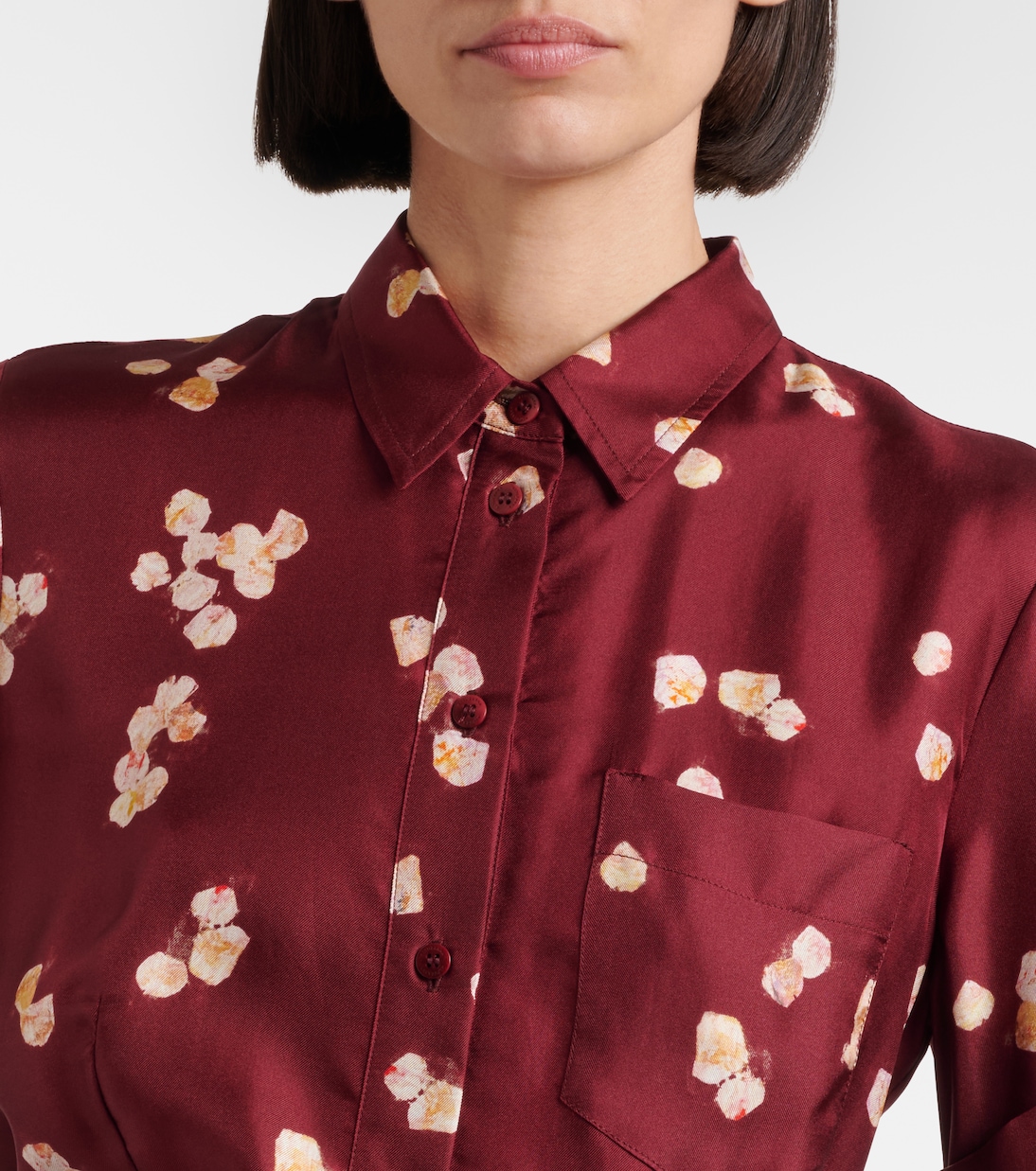 Printed belted silk shirt dress | Altuzarra